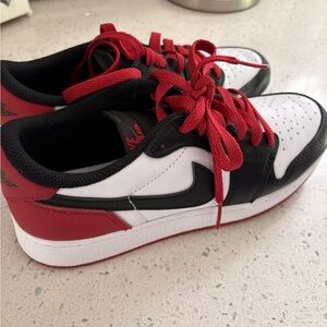 Nike Kids Black, Red, and White Sneakers